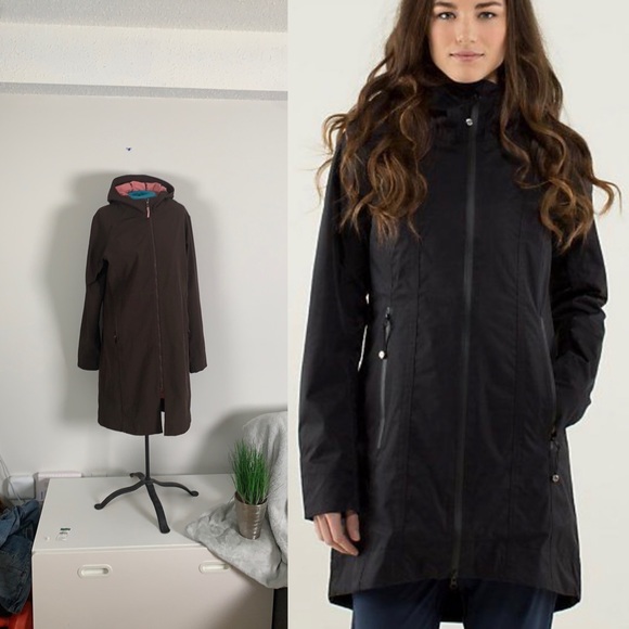 Lululemon brown rain coat sz 10
